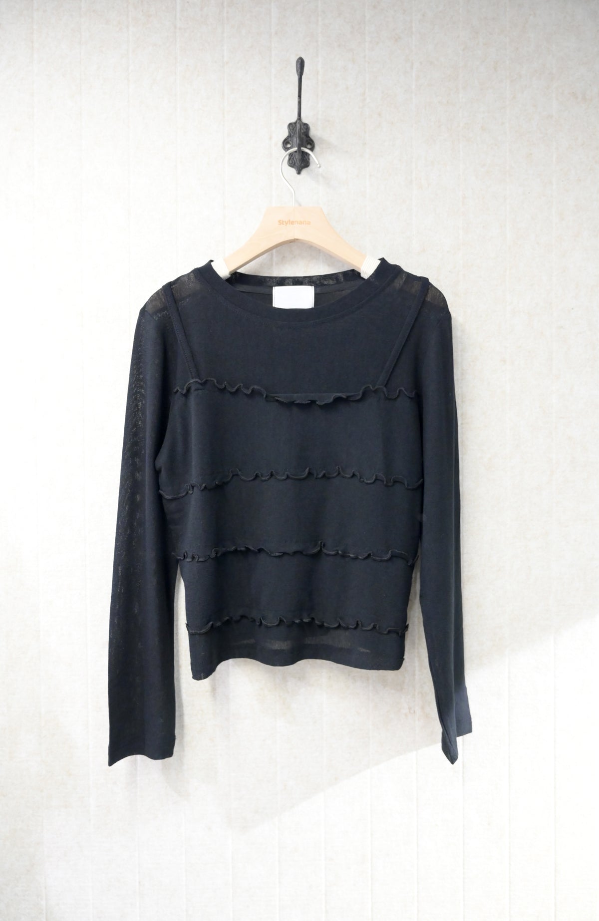 初秋・假兩件Ruffles薄長袖 3色入 1S70910