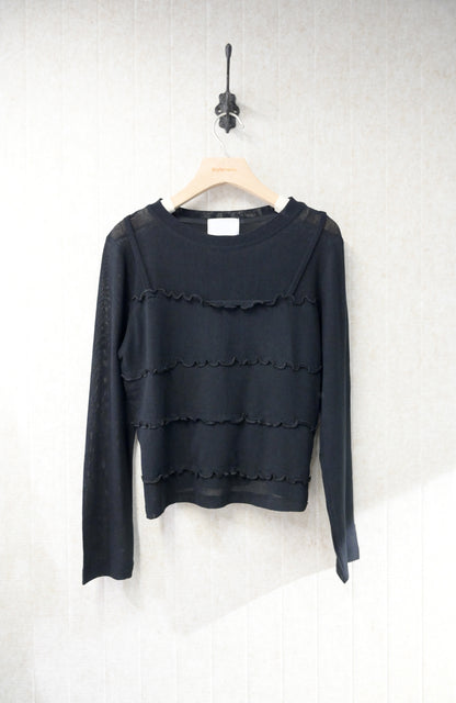 初秋・假兩件Ruffles薄長袖 3色入 1S70910