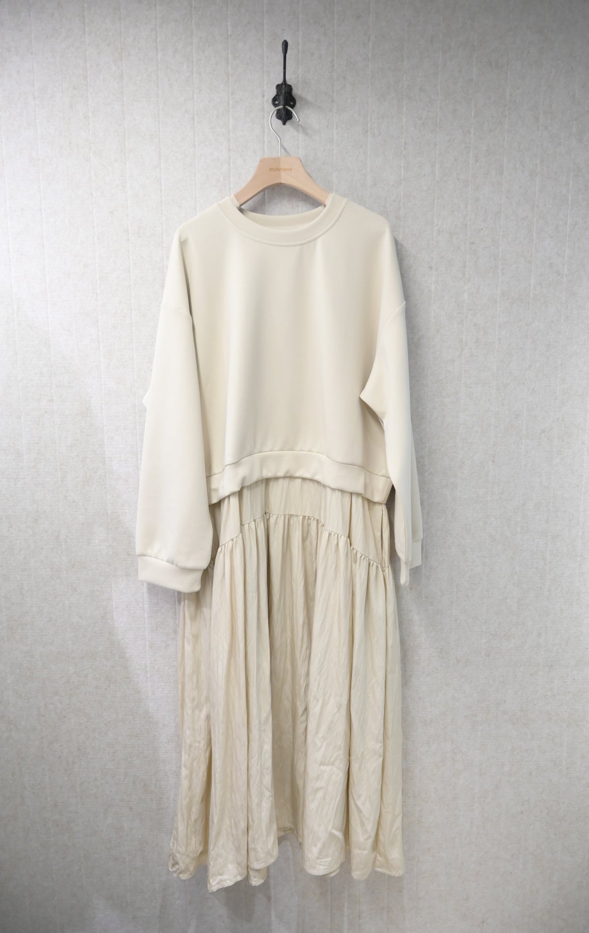 初秋・太空棉束腰寬鬆長裙 2色入 1S60915
