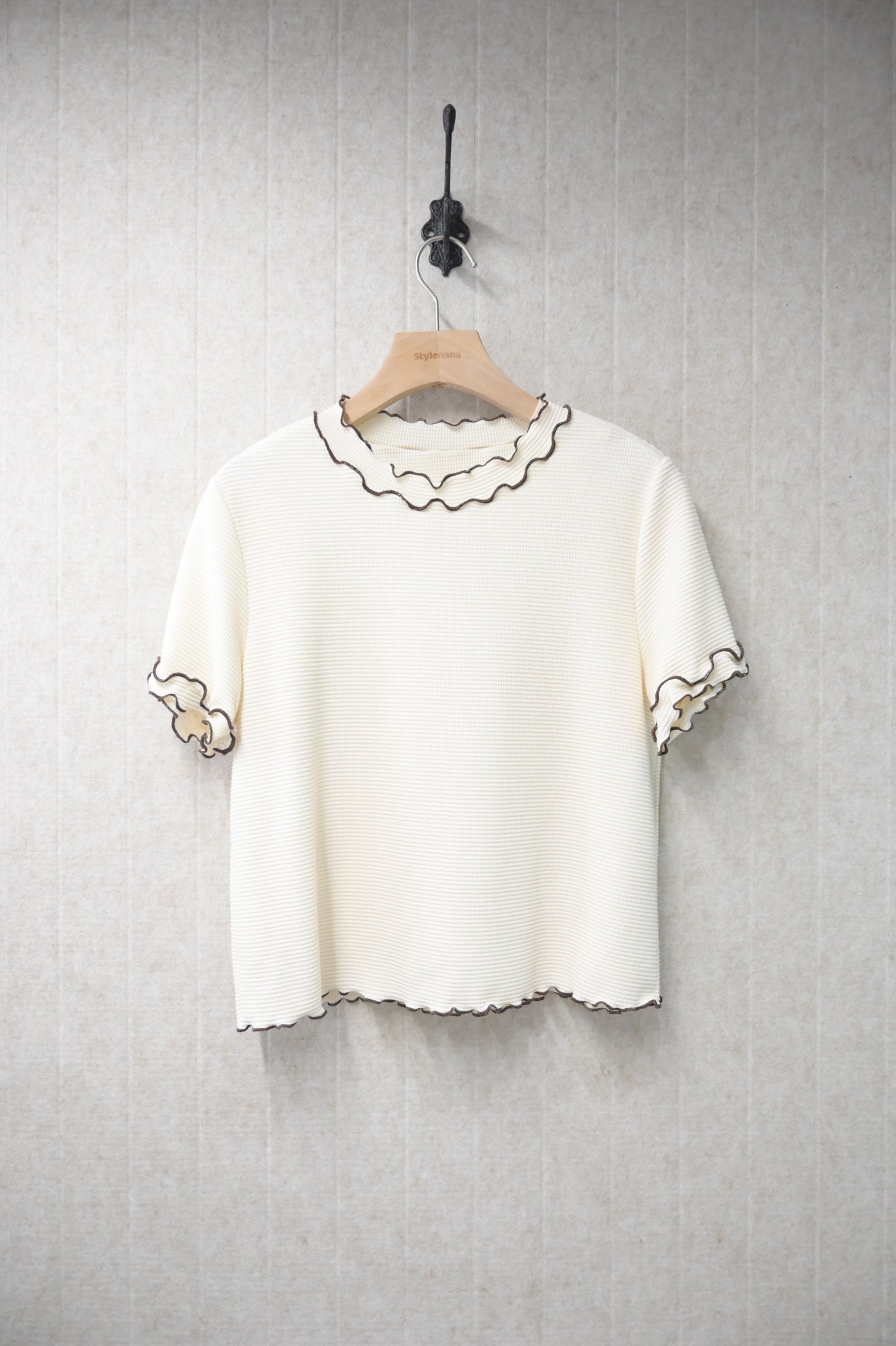 初秋・木耳邊窩夫上衣 5色入 1S50918