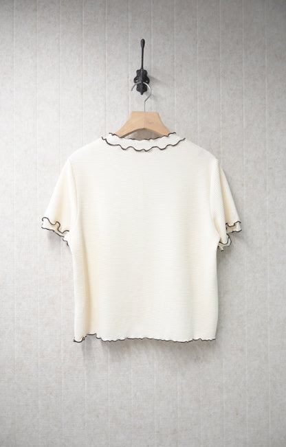 初秋・木耳邊窩夫上衣 5色入 1S50918