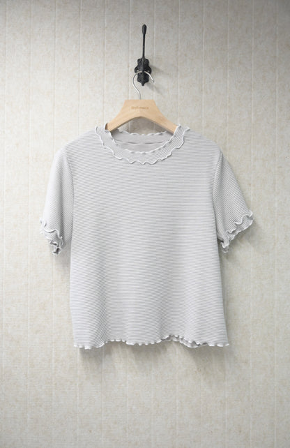 初秋・木耳邊窩夫上衣 5色入 1S50918