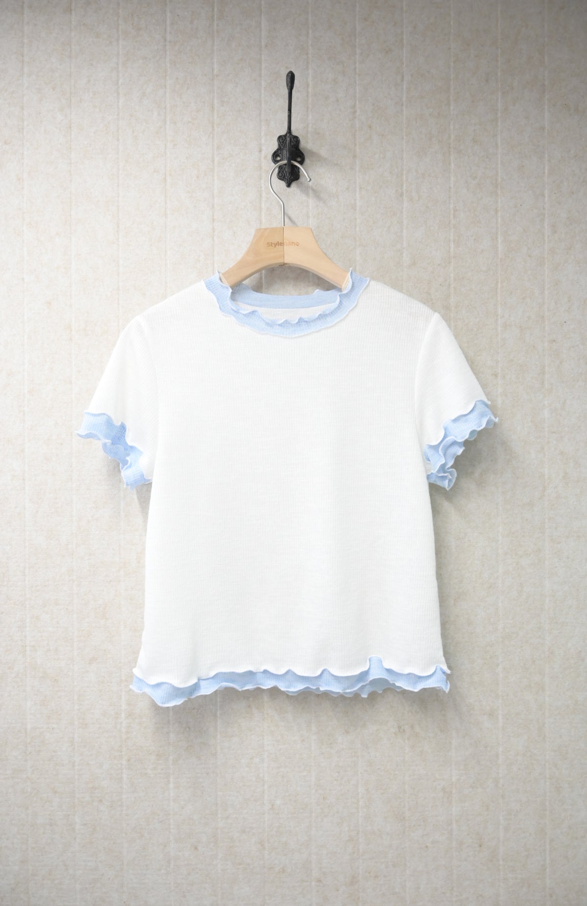 夏季・撞色親膚薄Tee 3色入 1S10921