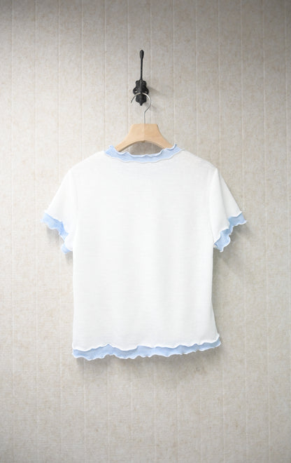 夏季・撞色親膚薄Tee 3色入 1S10921