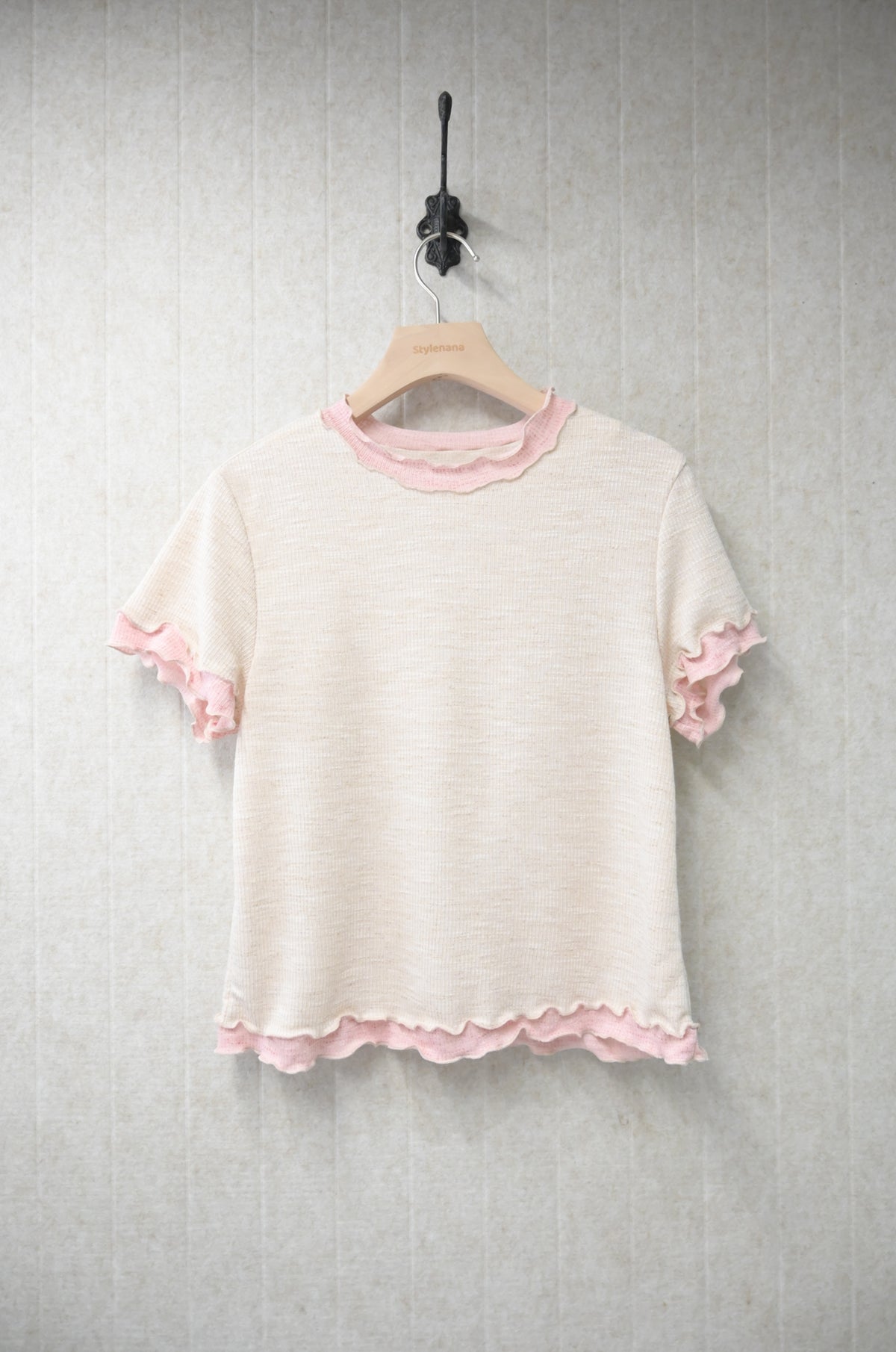 夏季・撞色親膚薄Tee 3色入 1S10921