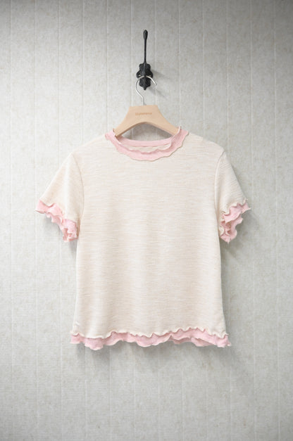 夏季・撞色親膚薄Tee 3色入 1S10921