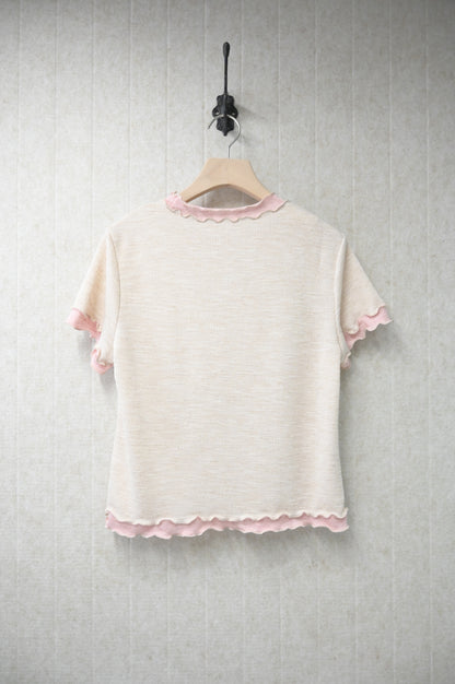夏季・撞色親膚薄Tee 3色入 1S10921
