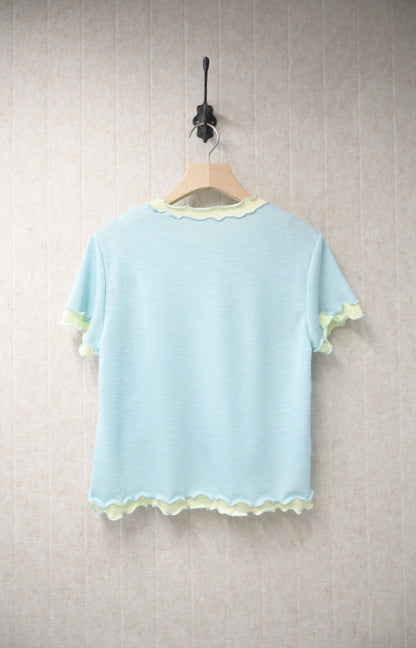 夏季・撞色親膚薄Tee 3色入 1S10921