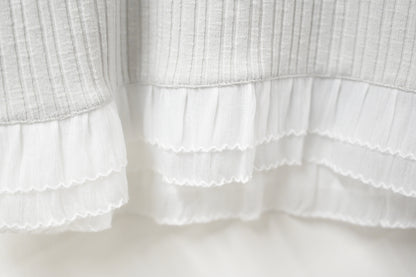 Ruffle邊坑紋超彈Tee 4色入 S50721