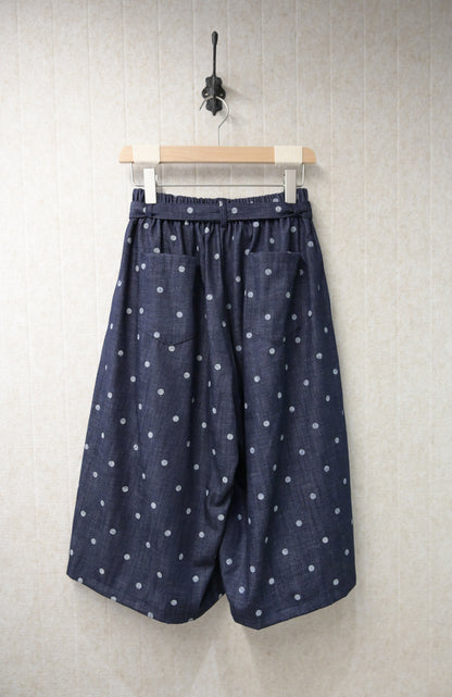初秋・波點斷帶全橡筋七分褲 2色入 1S60917