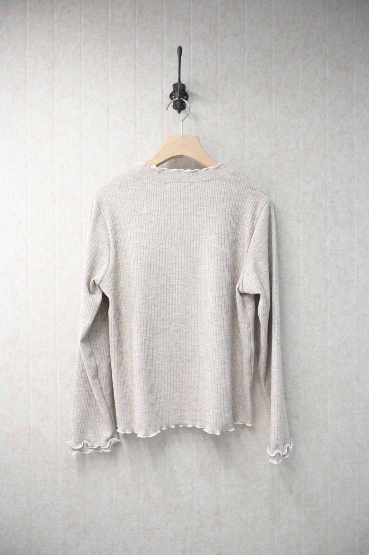 初秋・Ruffles親膚長袖上衣 4色入 1S50925