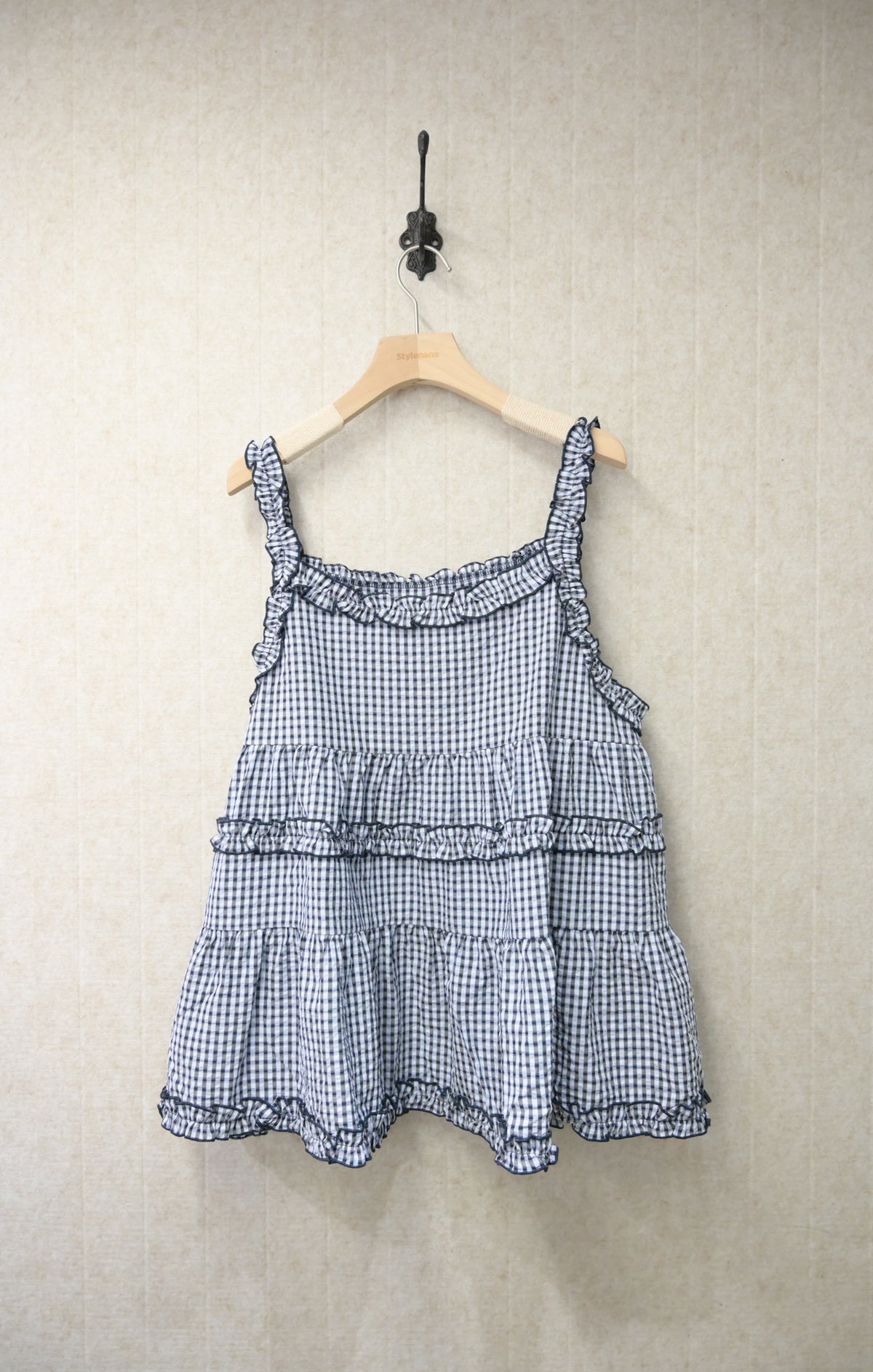 初秋・ Ruffle邊格仔外搭 2色入2W11001