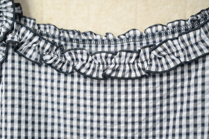 初秋・ Ruffle邊格仔外搭 2色入2W11001