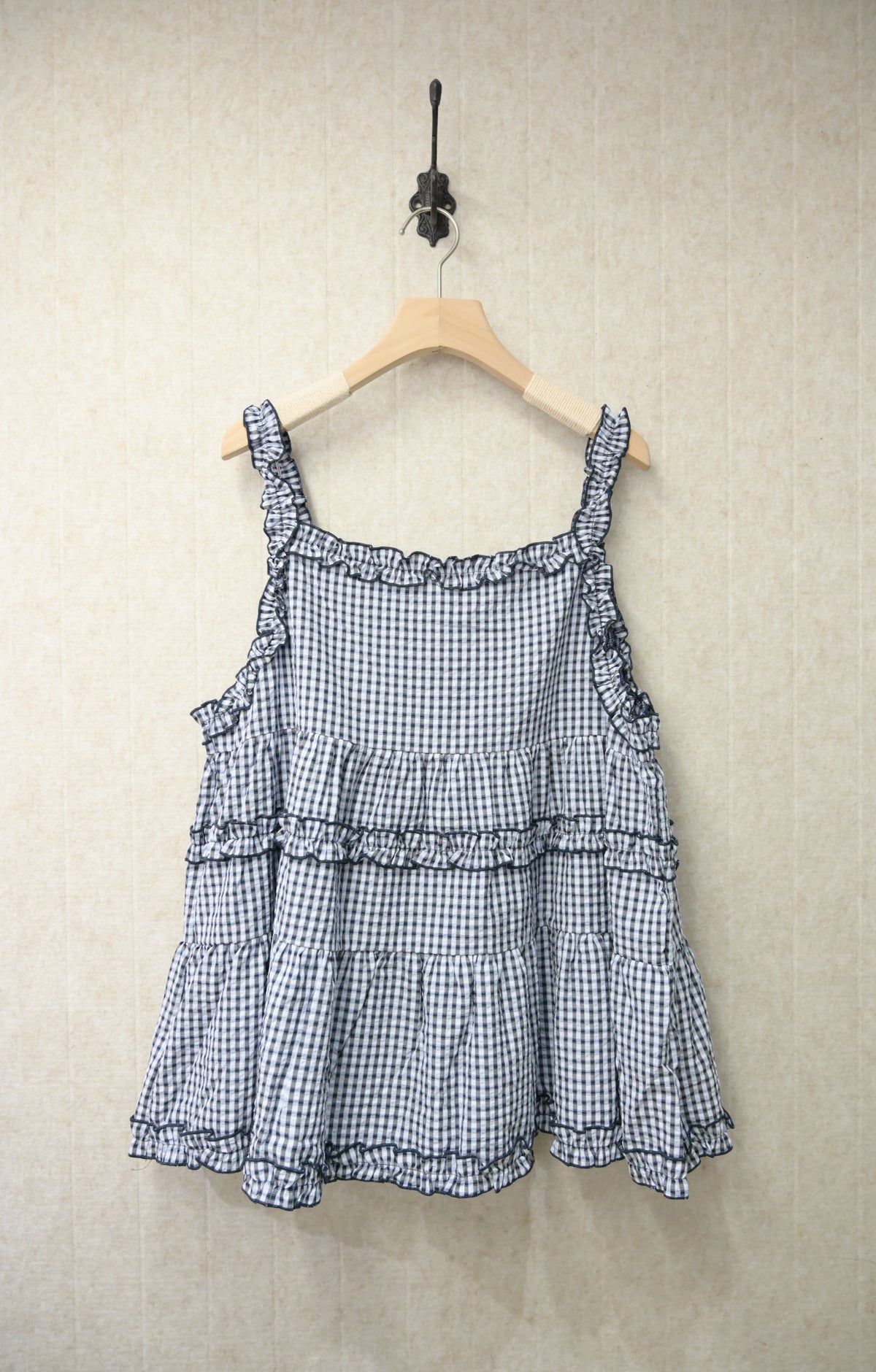 初秋・ Ruffle邊格仔外搭 2色入2W11001