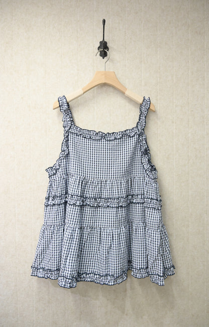 初秋・ Ruffle邊格仔外搭 2色入2W11001