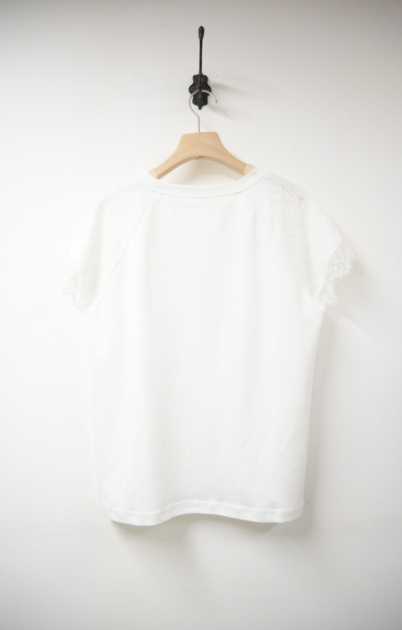 清新Lace袖Print 上衣 2色人 S20803