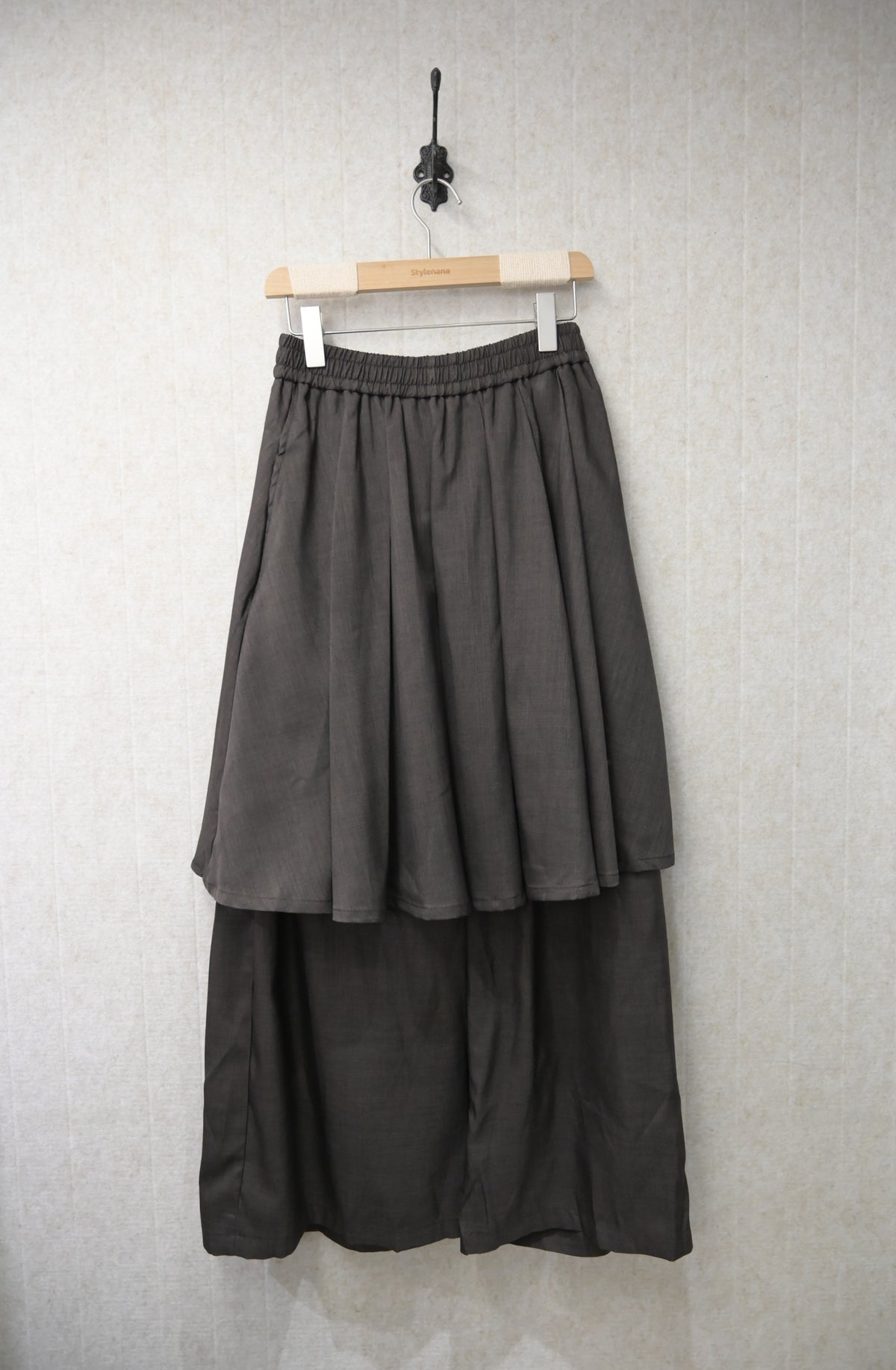 初秋・ 假兩件百褶裙褲 2色入2W11008