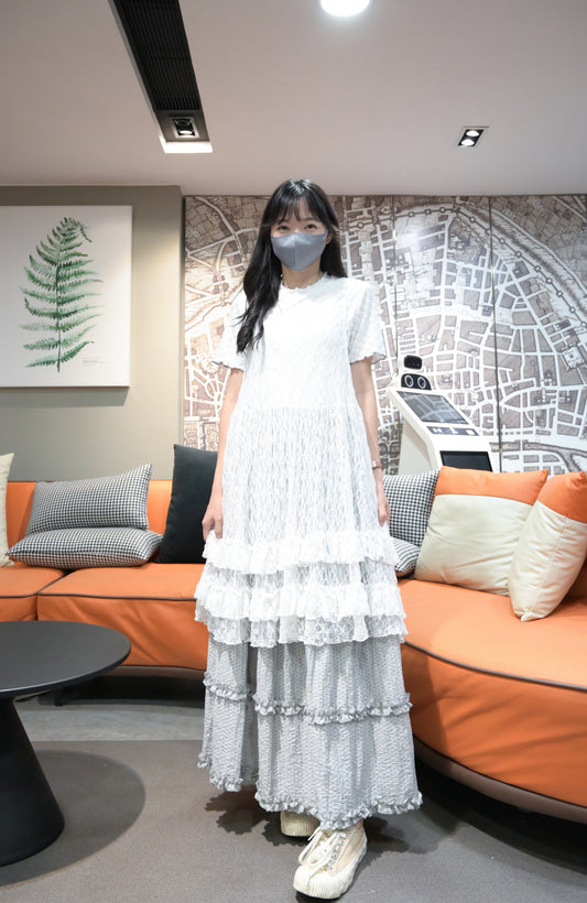 棉花糖柔軟感立體花仔上衣 S10812