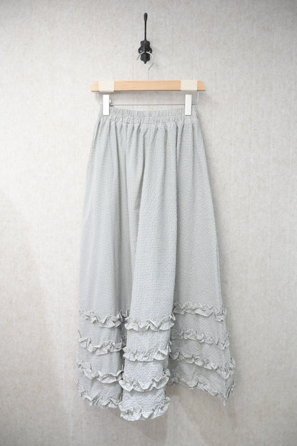 初秋・下垂感細格仔半身裙 2色入 2W11013
