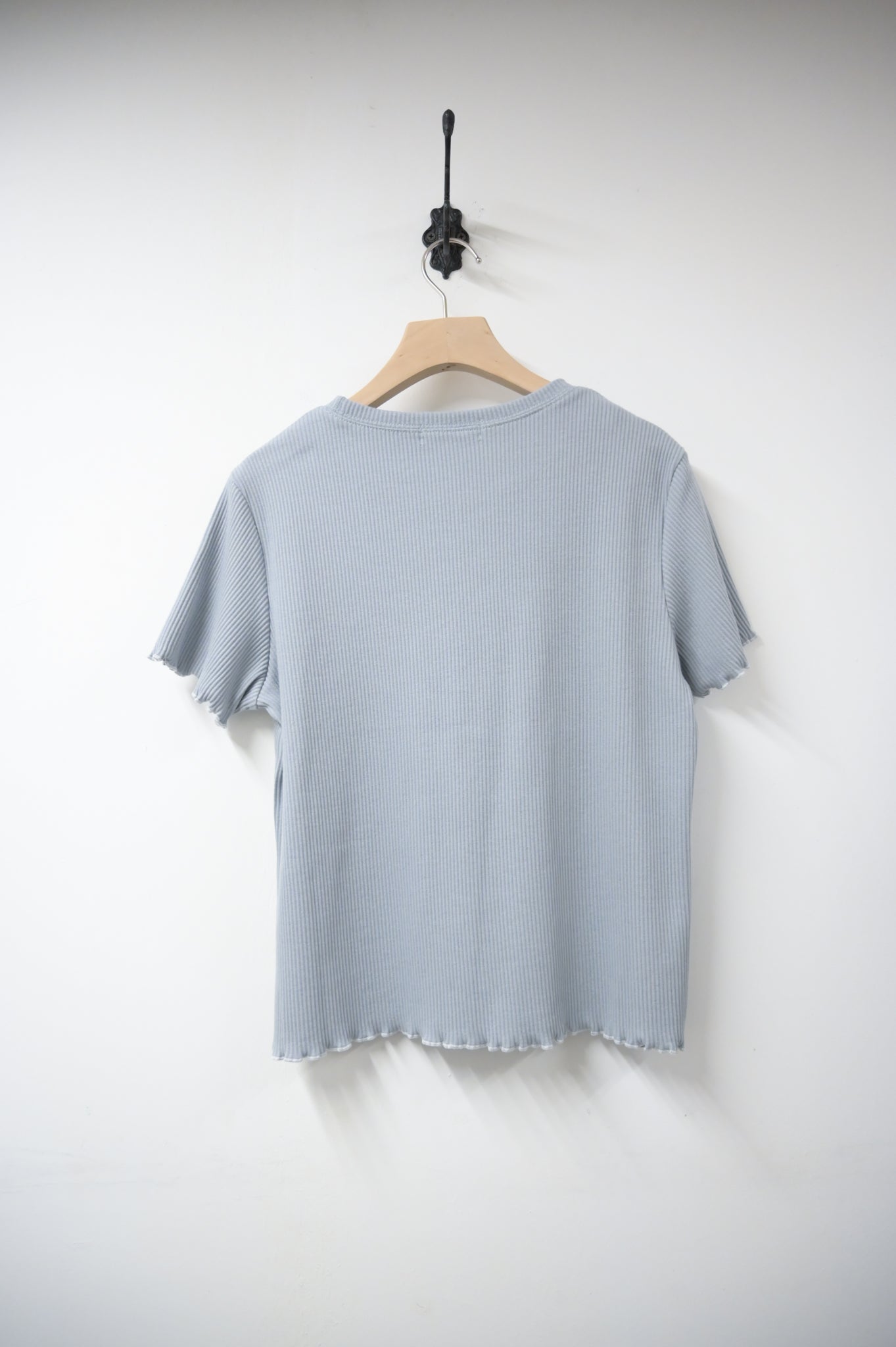 坑紋彈性Ruffles上衣 2色入 S50809