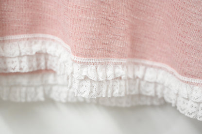 Ruffle lace邊彈性柔軟上衣 3色入 S50813