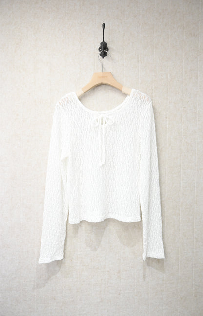 初秋・2-Ways綁帶蕾絲上衣 2色入 2W11021