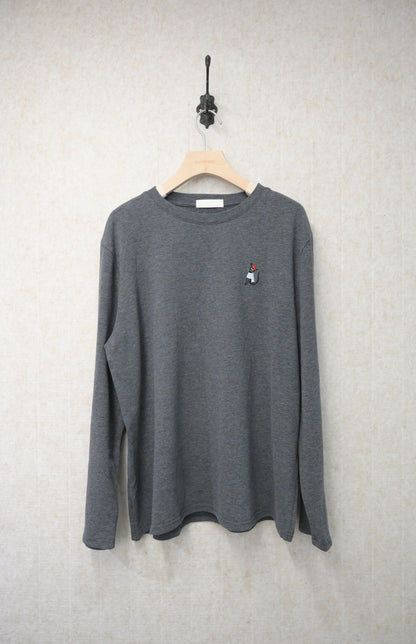 初秋・刺繡貓貓圖案磨毛衛衣 2色入  2W51028
