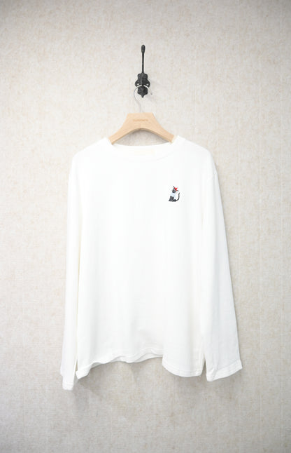 初秋・刺繡貓貓圖案磨毛衛衣 2色入  2W51028