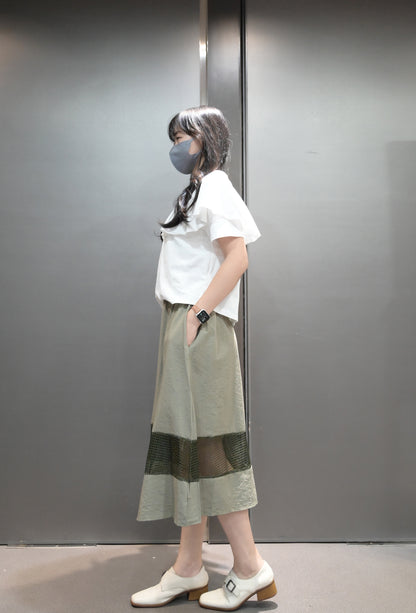Ruffles披肩拼接透視裙邊連身裙 2色入 S60824
