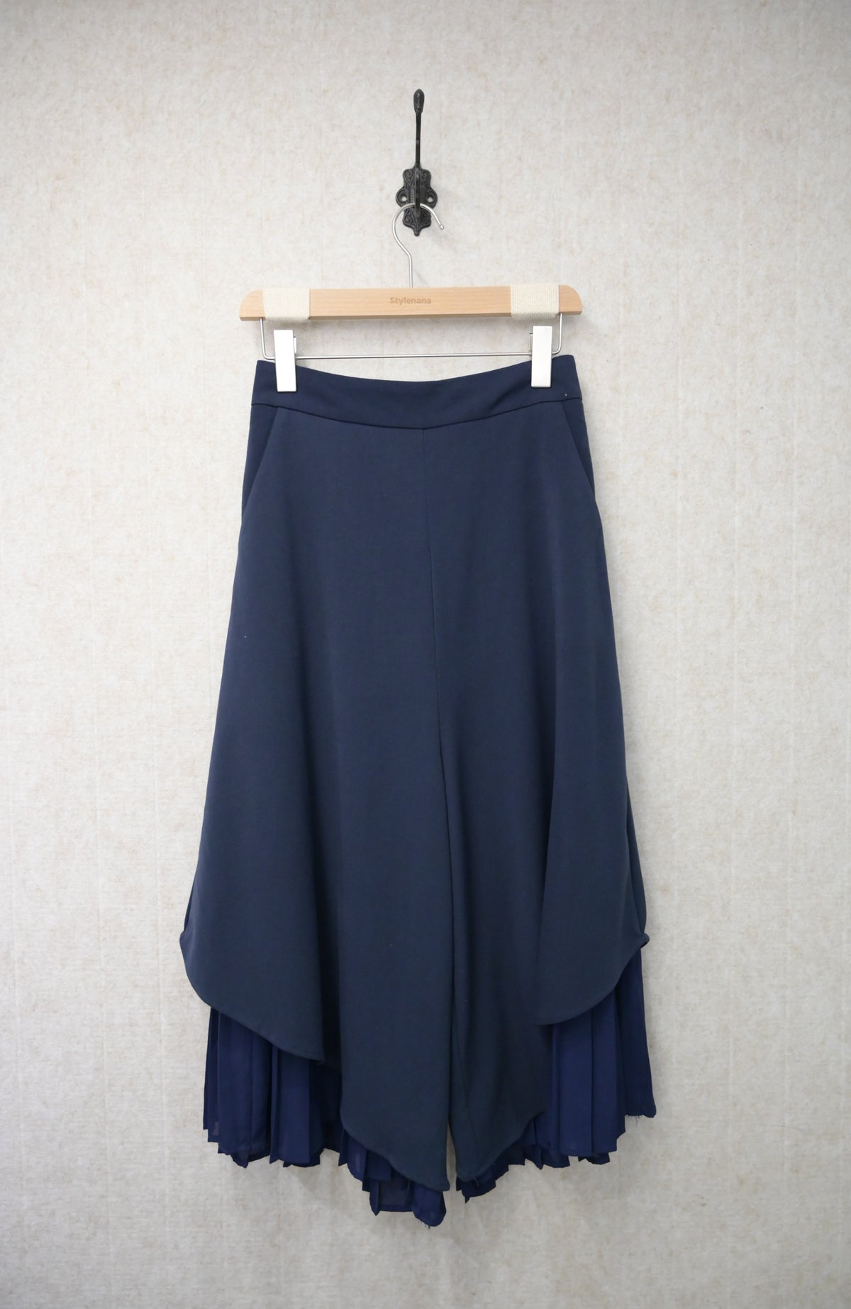 初秋・假兩件兩層百褶褲 2色入 2W21030