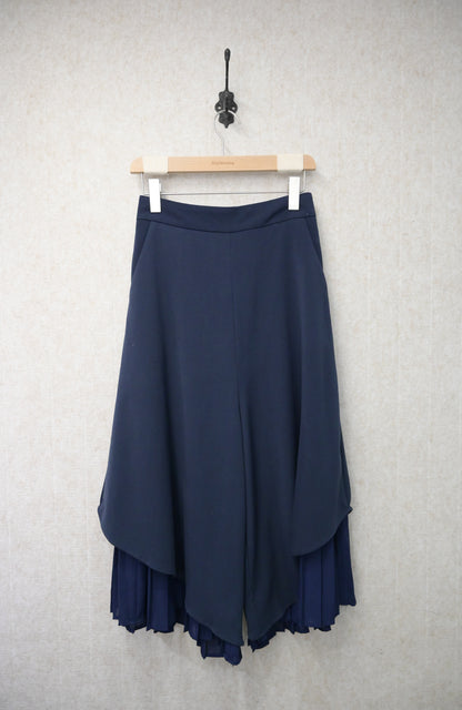初秋・假兩件兩層百褶褲 2色入 2W21030