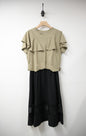 Ruffles披肩拼接透視裙邊連身裙 2色入 S60824