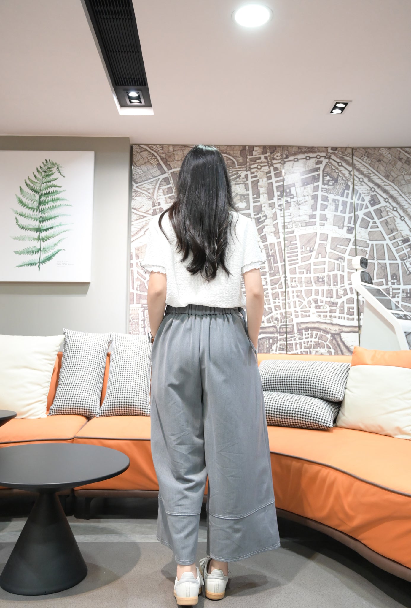 撞色包邊免熨寬鬆上衣 3色入S50828