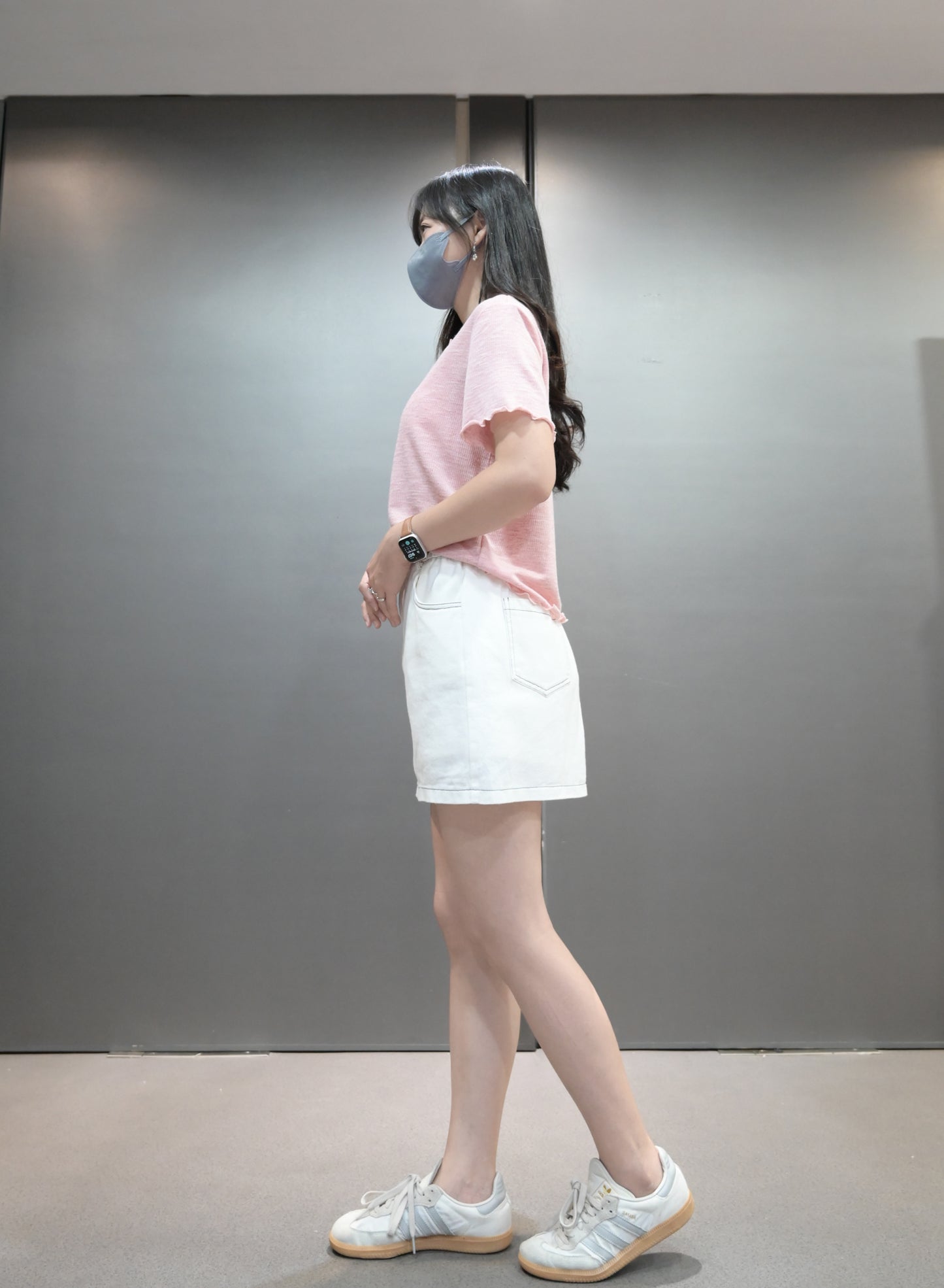 薄又彈～糖果色混染捲邊上衣 3色入 S10839