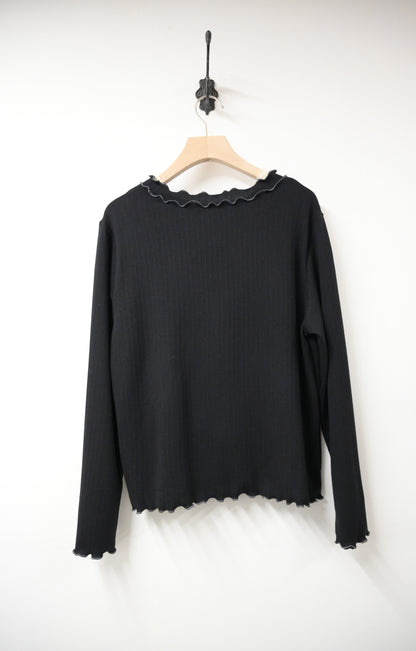 初秋・超親膚彈性刺繡木馬上衣 3色入 1W50925