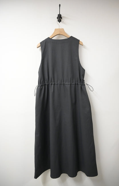 初秋・挺身靚料束腰背心裙 2色入1W61007
