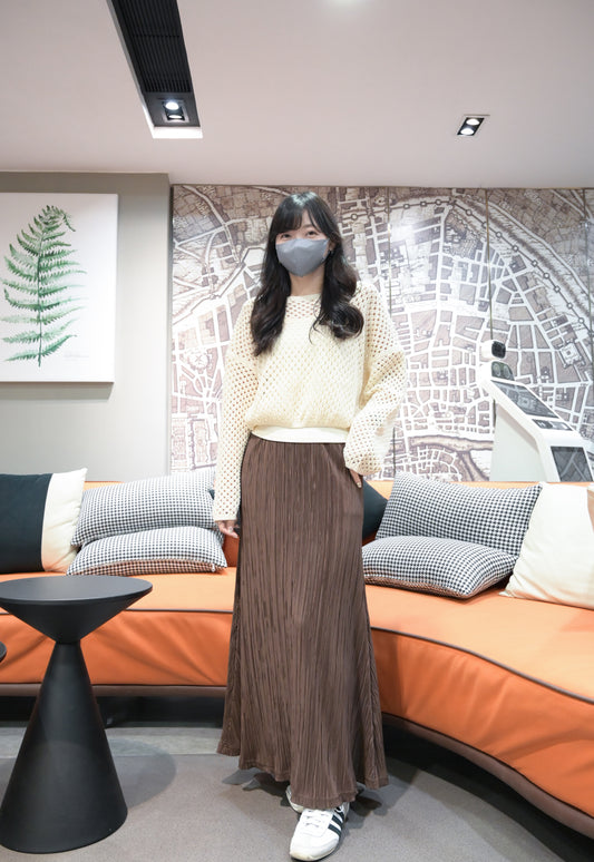 初秋・親膚線衫配背心兩件套 2色入 1W61017