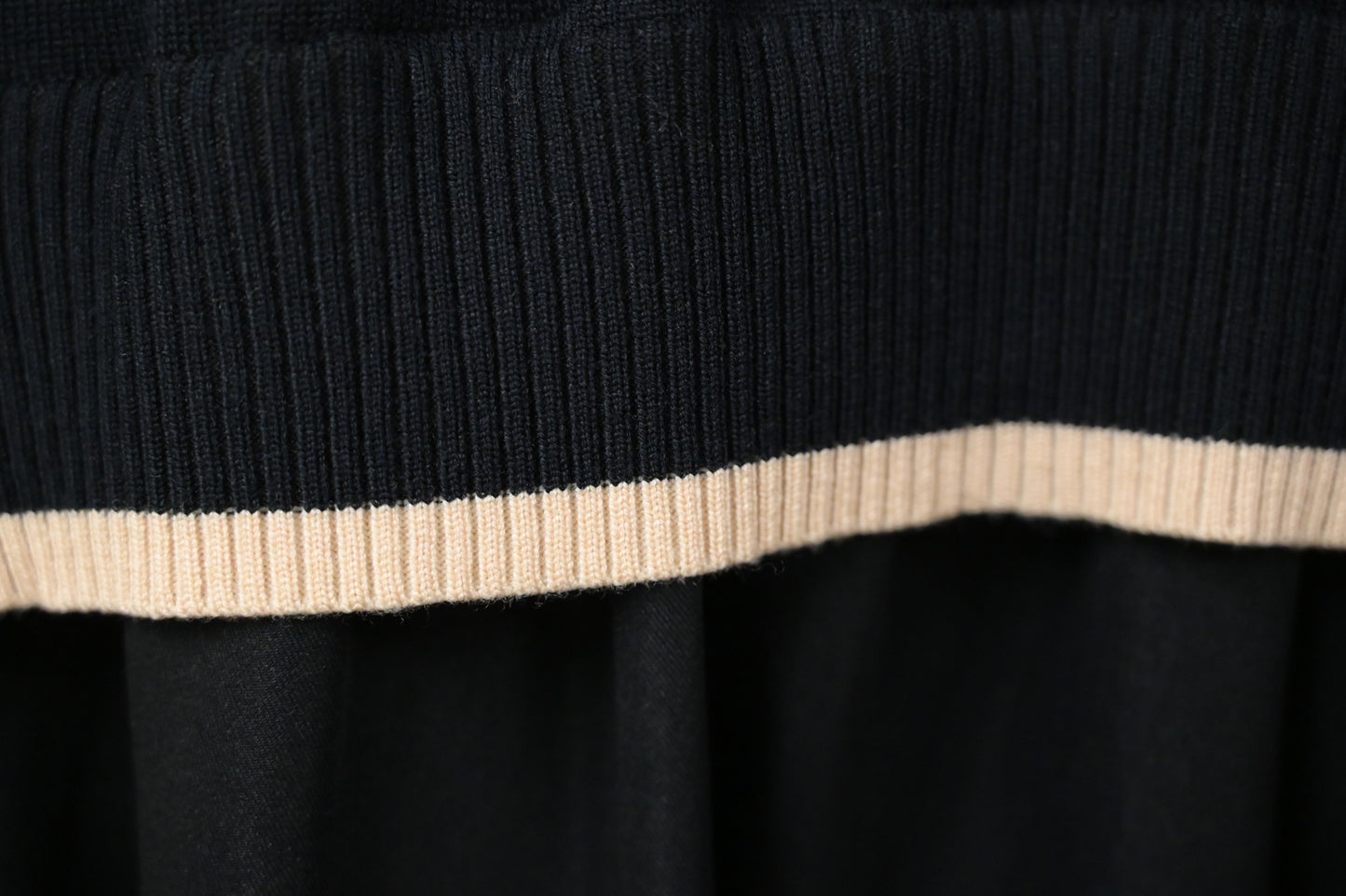 拼色柔軟針織連身裙 2色入 1W61119