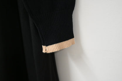 拼色柔軟針織連身裙 2色入 1W61119