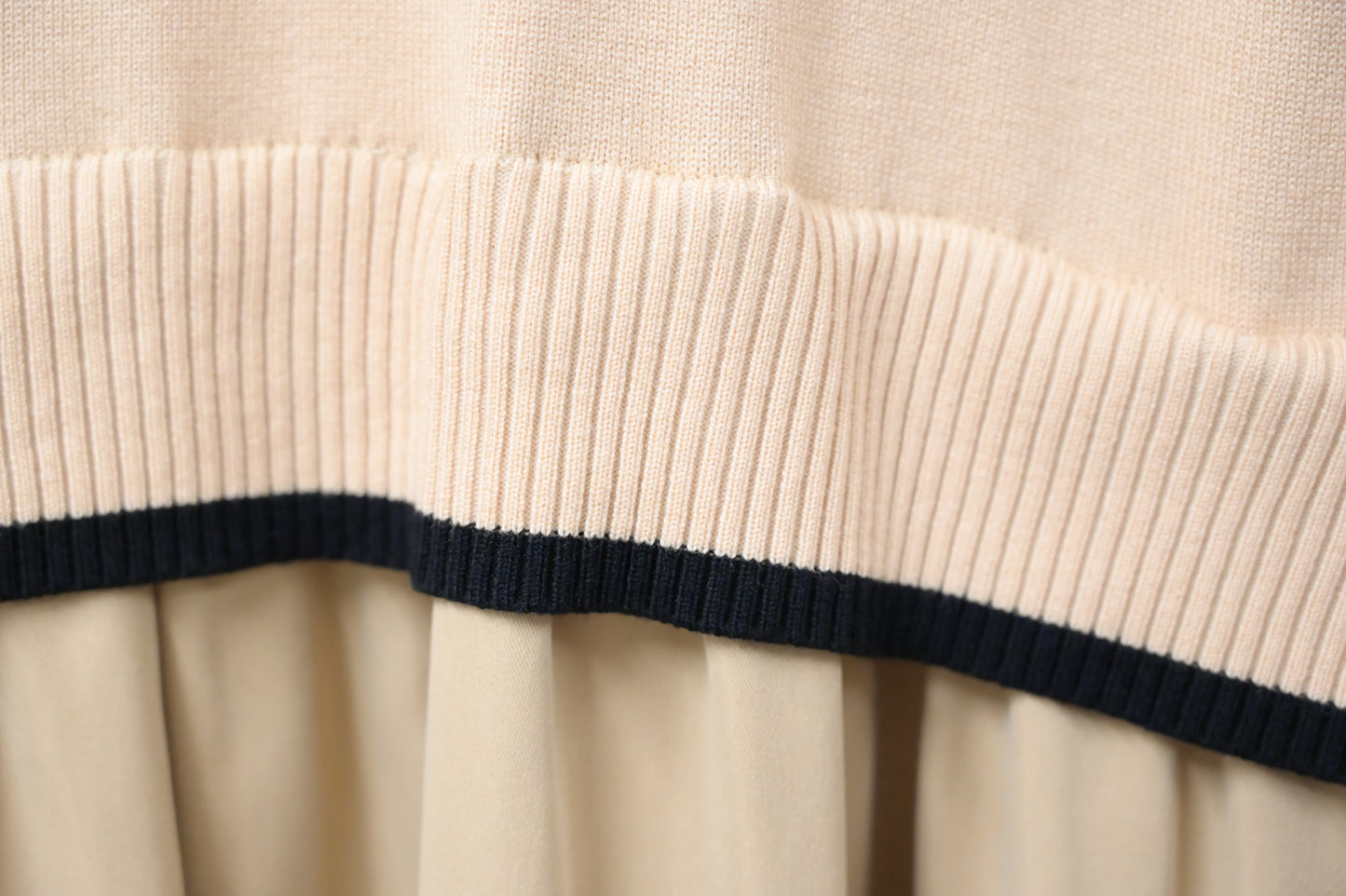 拼色柔軟針織連身裙 2色入 1W61119