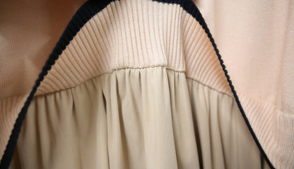 拼色柔軟針織連身裙 2色入 1W61119