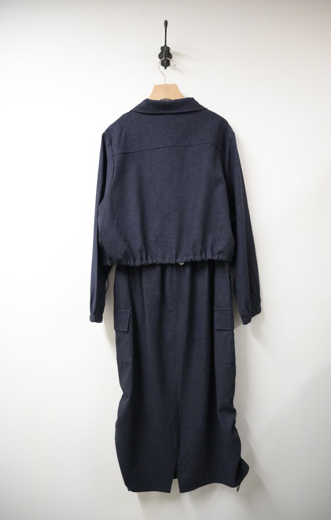 秋冬・高質量滑料外套配半身裙SET 2色入 1W61020