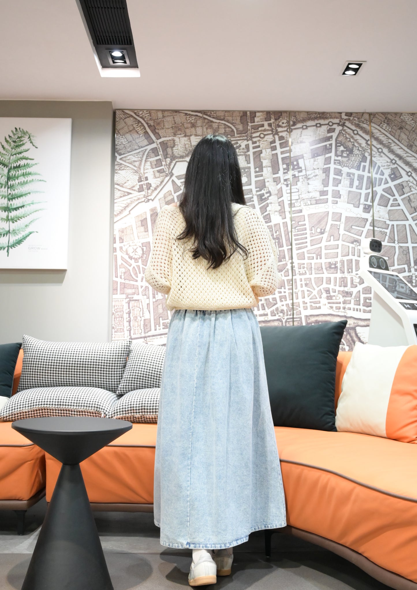 初秋・立體Ruffles洗水牛仔半身裙 2色入 1W61023