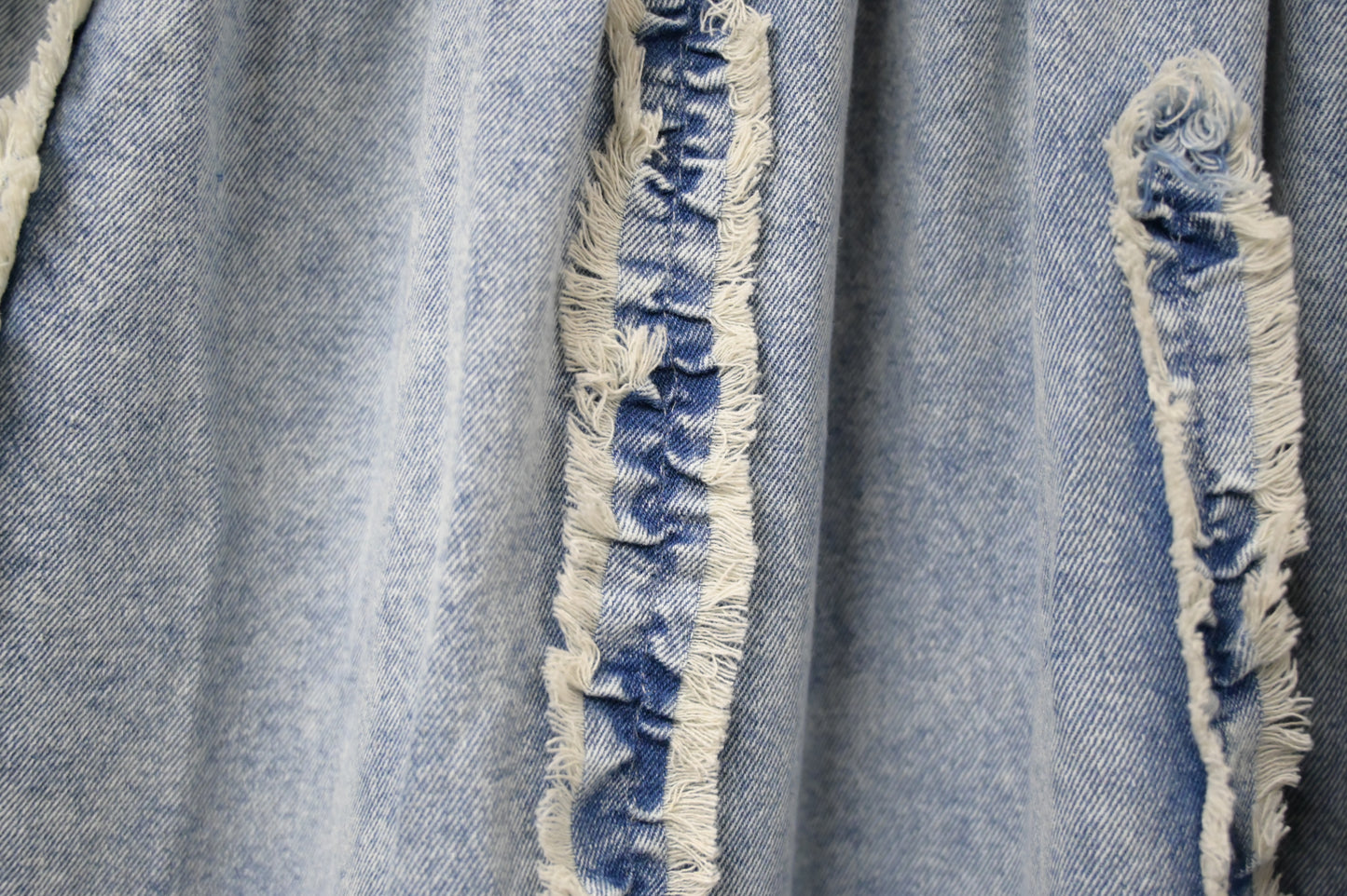 初秋・立體Ruffles洗水牛仔半身裙 2色入 1W61023