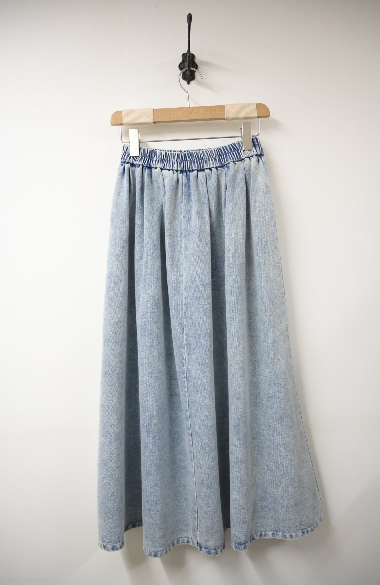 初秋・立體Ruffles洗水牛仔半身裙 2色入 1W61023