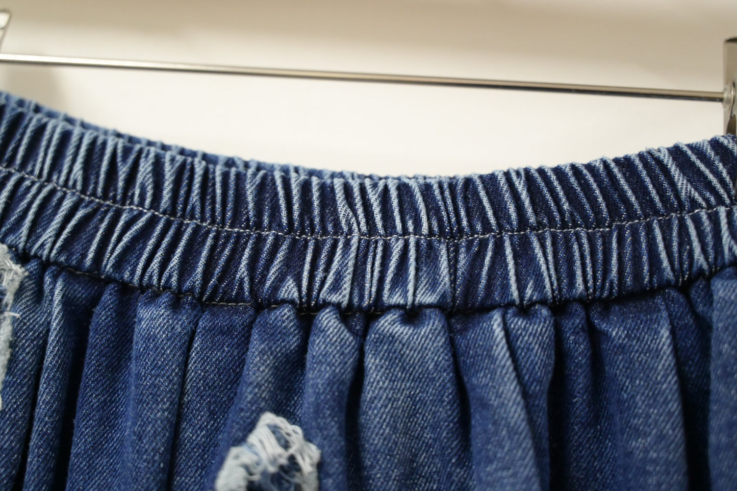 初秋・立體Ruffles洗水牛仔半身裙 2色入 1W61023