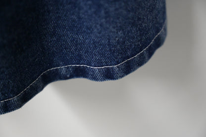 初秋・立體Ruffles洗水牛仔半身裙 2色入 1W61023