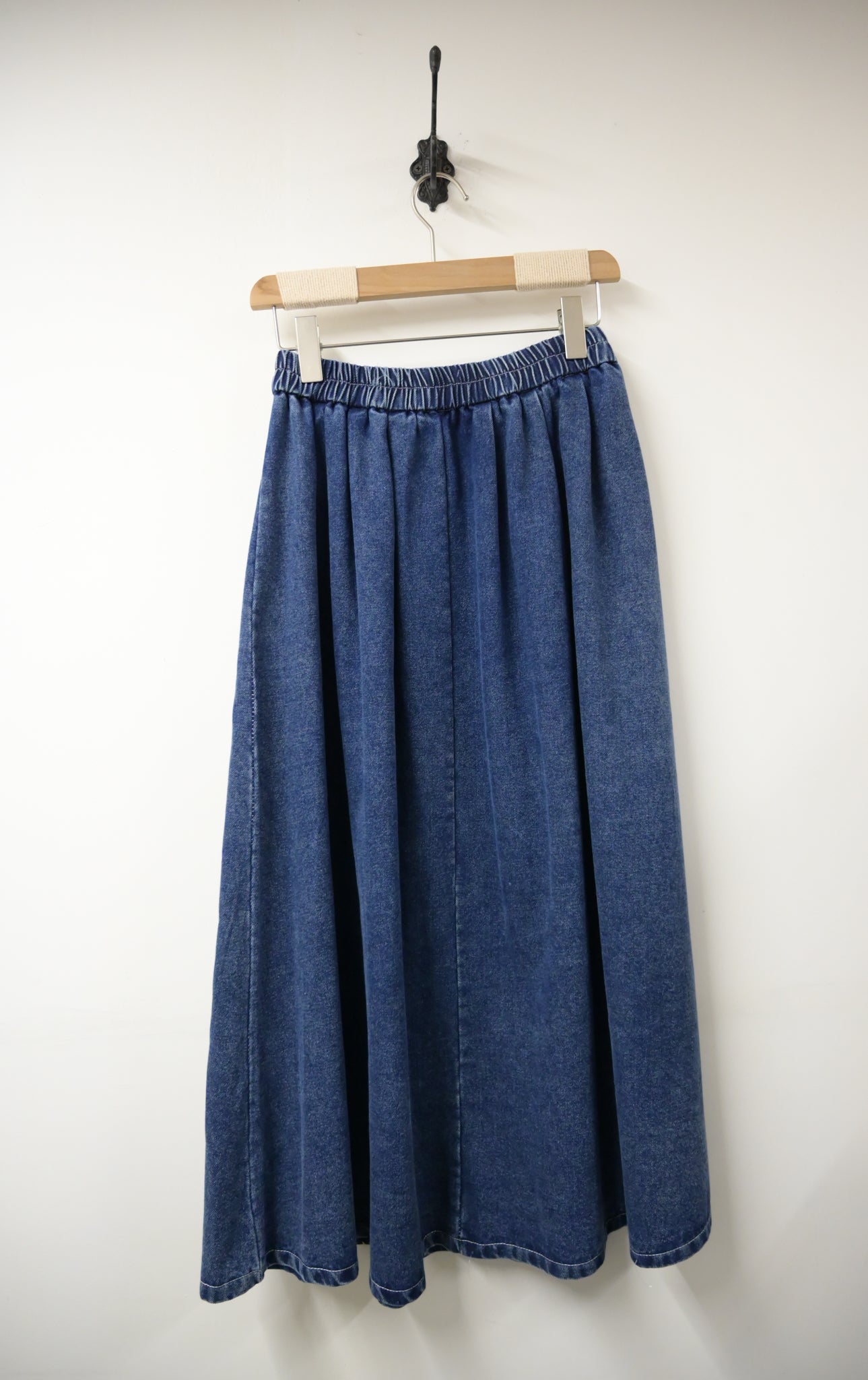 初秋・立體Ruffles洗水牛仔半身裙 2色入 1W61023