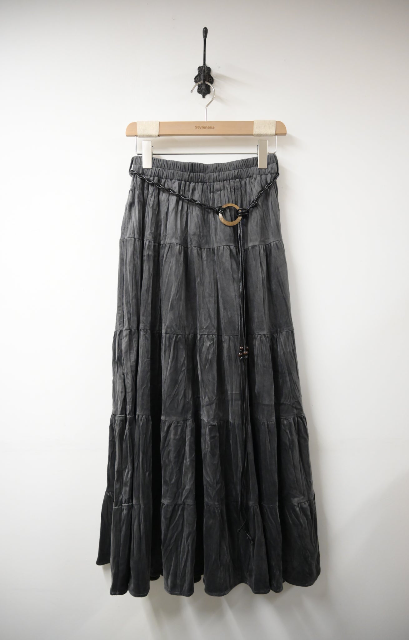 秋冬・超滑親膚絲絨裙連Belt 2色入 1W61024