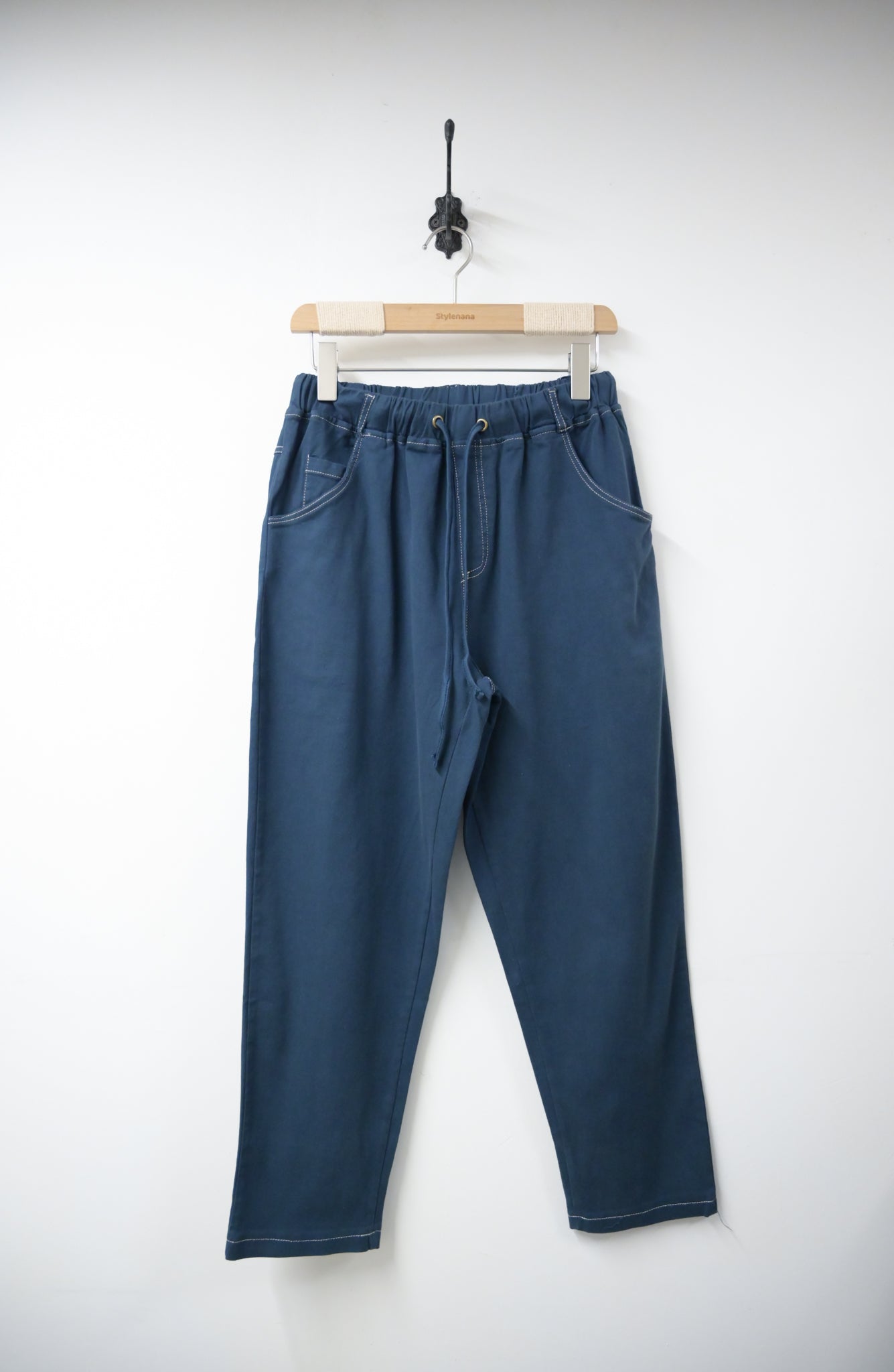 秋冬．厚版明線抽繩長褲 3色入 1W81107